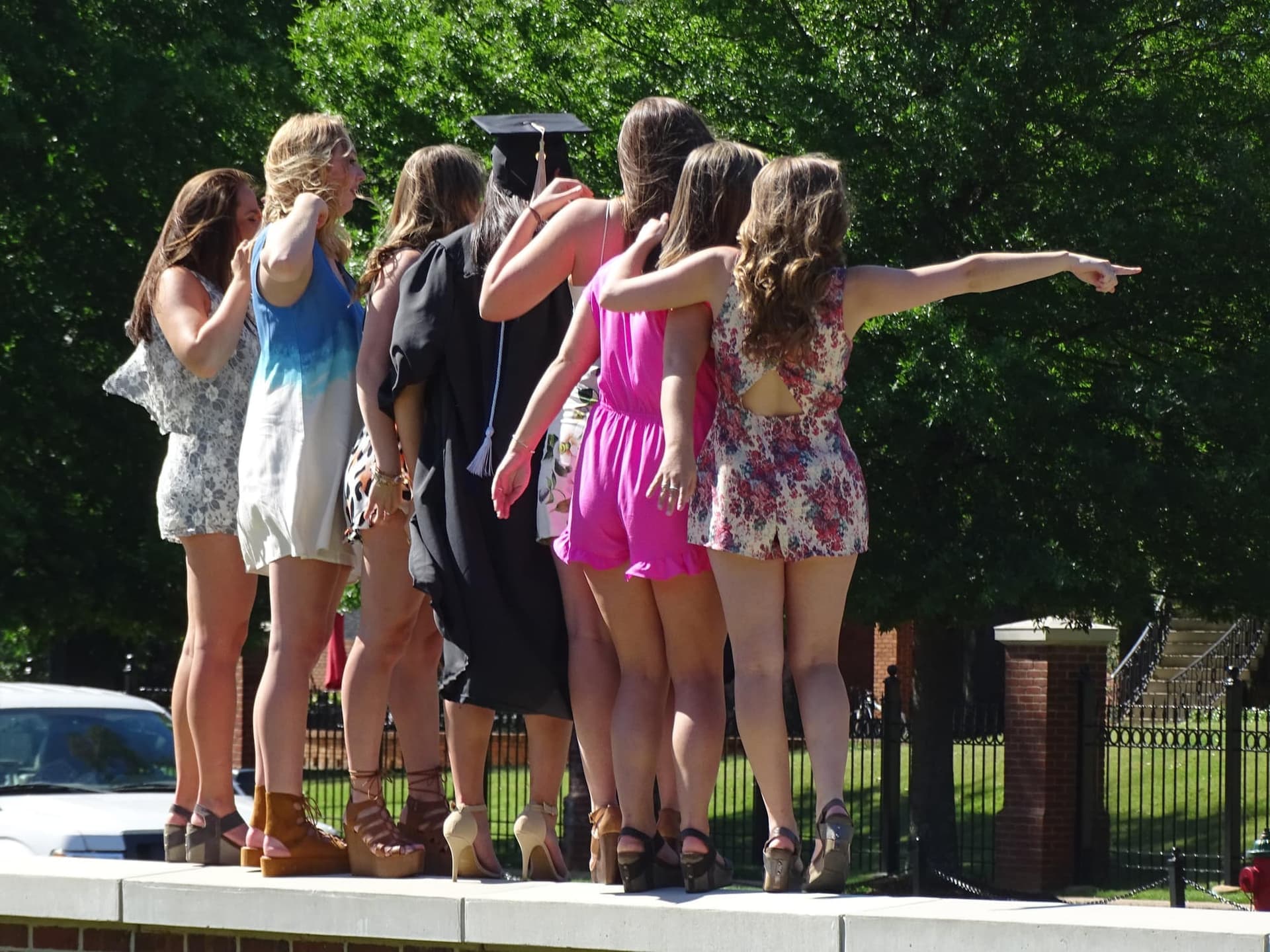 Students celebrating their graduation